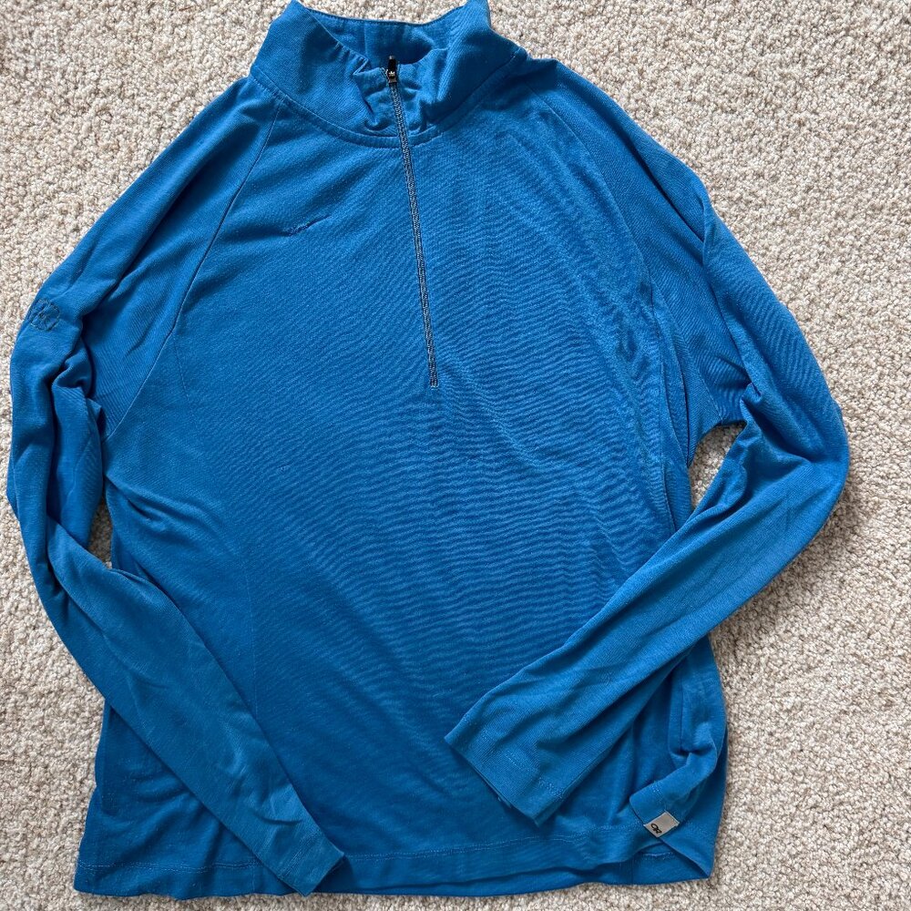 Blue 1/4 zip turtle neck, Large